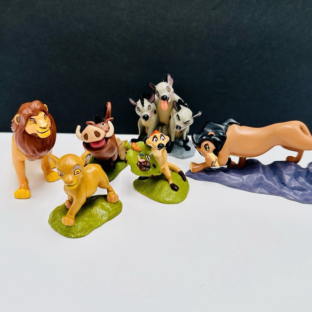 Disney Store The Lion King Deluxe Action Figure or Cake Topper 6 pc Set PVC